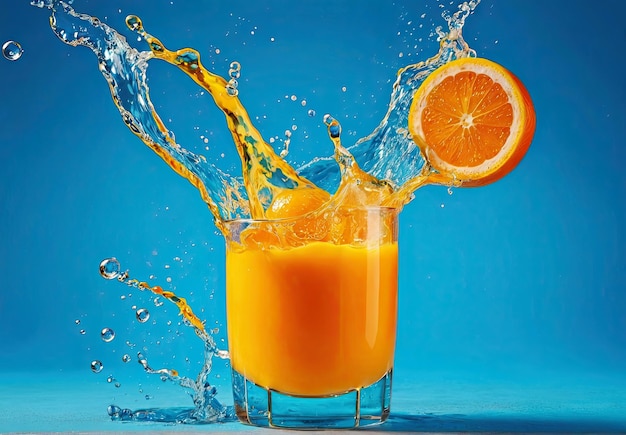 jugo de naranja salpicado