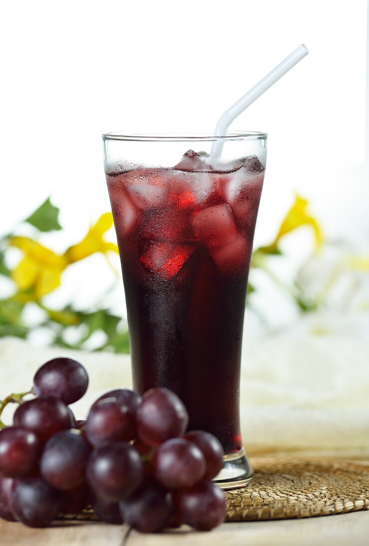 Foto jugo de uvas