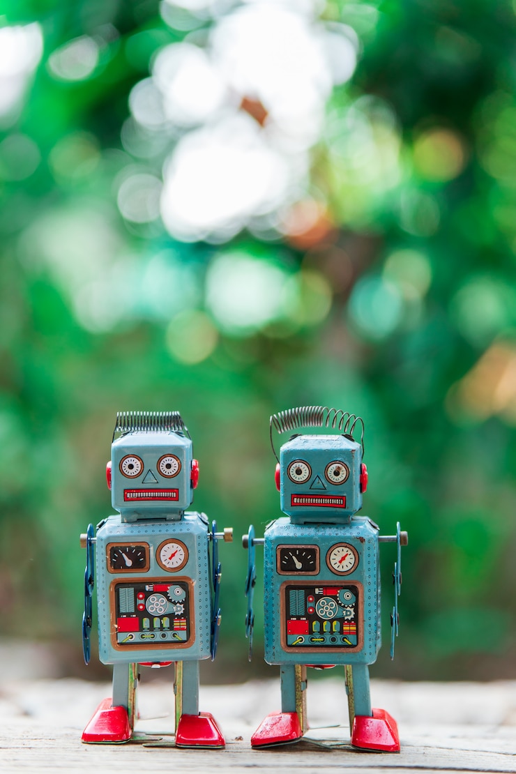 Foto juguete de hojalata robot vintage