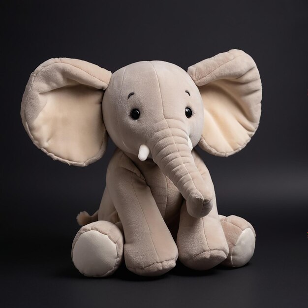 Juguete de peluche de elefante aislado