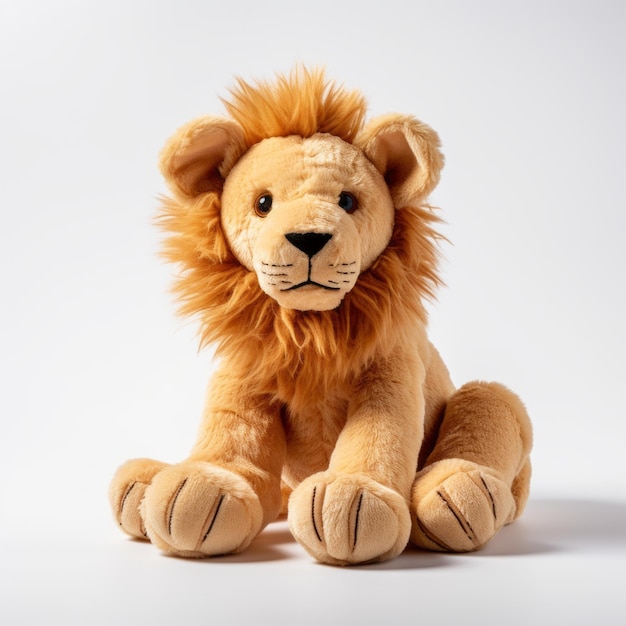 Juguete de peluche de león, animal de relleno suave y vibrante para niños