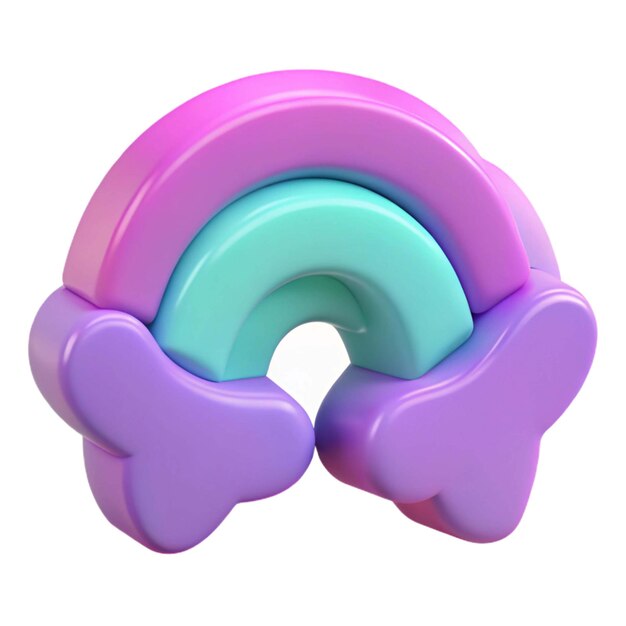 un juguete que tiene un anillo azul en él