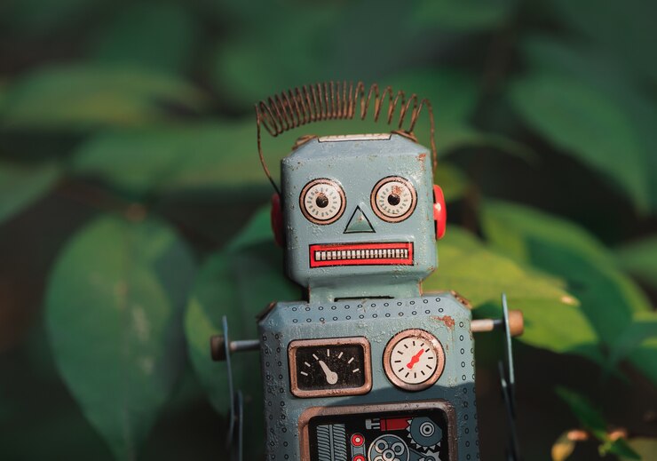 Foto juguete retro estaño robot