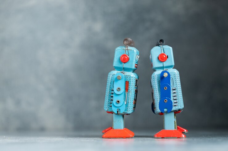 Foto juguete retro estaño robot