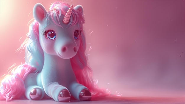 Juguete de unicornio de primer plano IA generativa