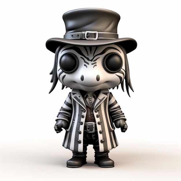 Juguete de vinilo Chibi Zebra con máscara de Plague Doctor