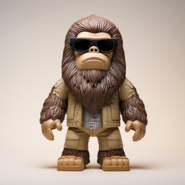 Juguete de vinilo Sasquatch con gafas de sol y barba Edición limitada coleccionable