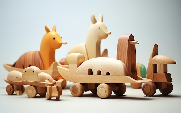 Juguetes de madera hechos a mano Delicias artísticas de la infancia