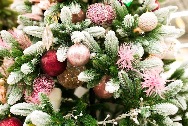 Juguetes navideños hechos a mano, abeto santa claus muñeco de nieve vacaciones