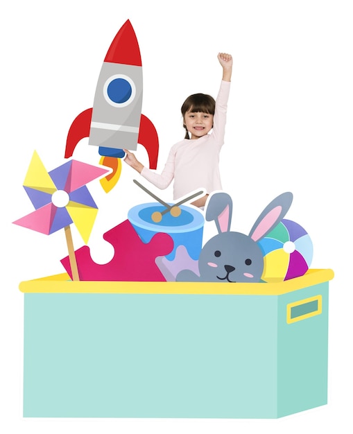 Juguetes para niños con fondo transparente