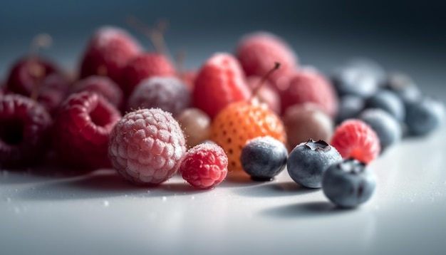 Juicy berry bowl uma sobremesa gourmet para entusiastas de alimentação saudável gerada por IA
