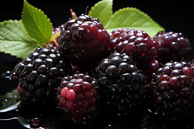 Juicy Blackberry mit Tröpfchen Kommerzielle Fotografie