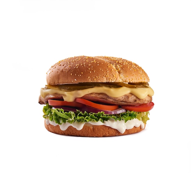 Juicy Burger Fast food imagem de hambúrguer delicioso