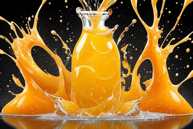 Juicy Citrus Splash Vector Set para Desenhos Frescos Vibrant Citrus Juice Splashes Vector Set para Pac