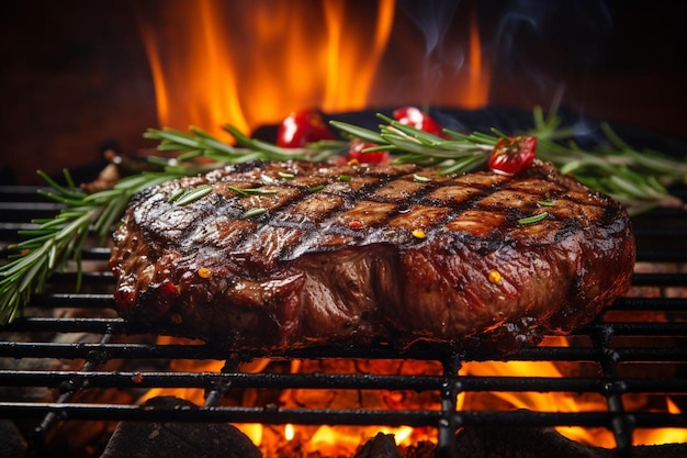 Juicy Grilled Steak auf dem BBQ beste BBQ-Bildfotografie