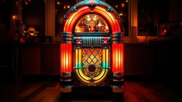 Foto una jukebox antigua tocando música