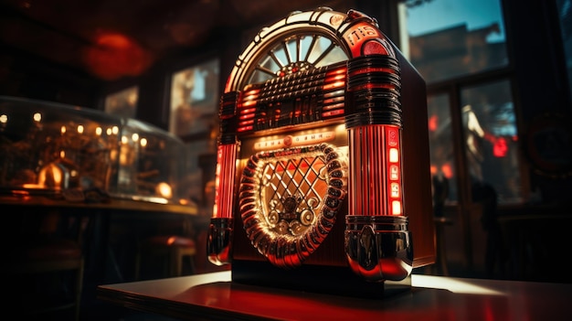 Foto una jukebox antigua tocando música