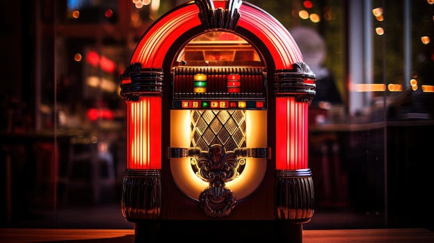 Foto una jukebox antigua tocando música