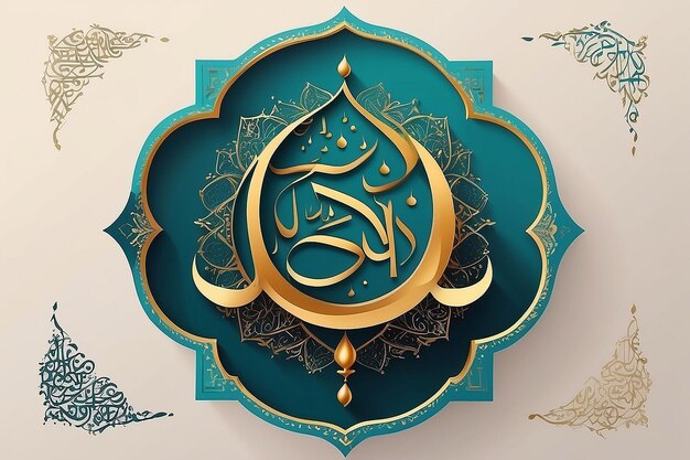 Jumma Mubarak viernes bendito caligrafía árabe publicación en las redes sociales