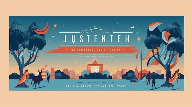 Juneteenth_celebration_horizontal_banner IA generativa