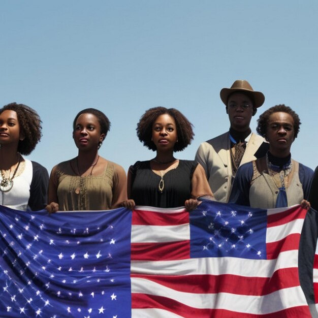 Foto juneteenth um dia para a liberdade celebração apresentação