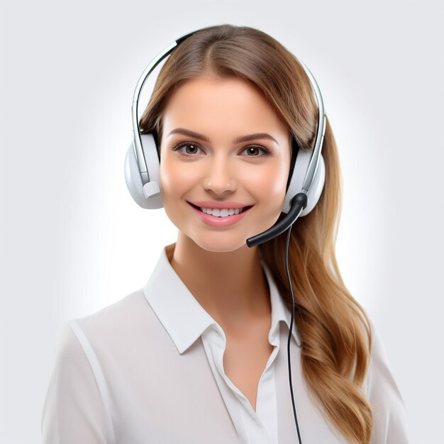 Junge Callcenter-Mitarbeiterin