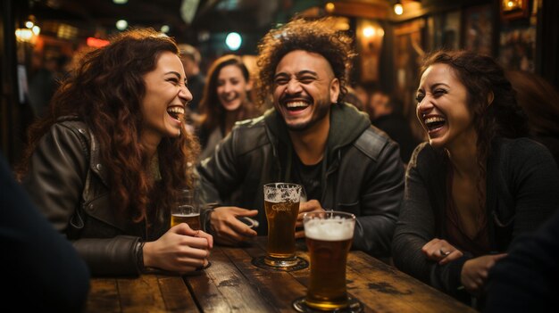 junge Frau trinkt Bier