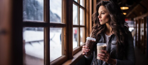 Foto junge frau trinkt protein-shake nach dem training