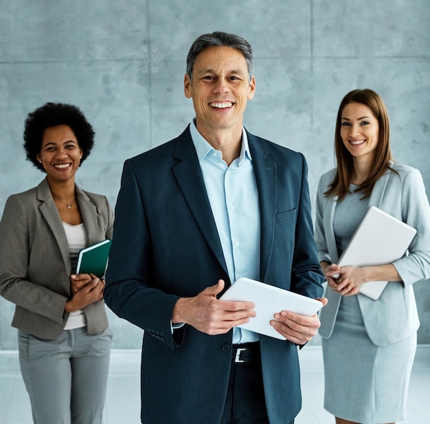 junge Geschäftsleute treffen Büro Porträt Vielfalt Teamarbeit Gruppe Erfolg Unternehmen Senior reife Kollege Partner Partnerschaft Mann zusammen