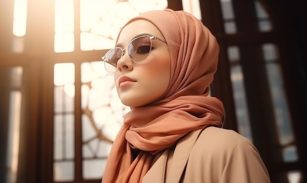 junge Hijab-Geschäftsfrau in Büroanzug