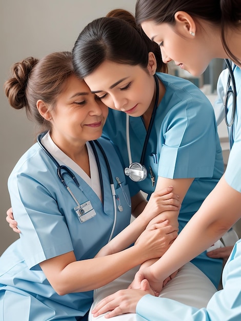 Junge liebevolle Mutter umarmt ihre Teenagertochter Mutter zeigt bedingungslose Liebe zum Kind