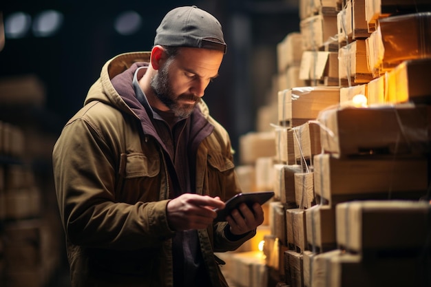 Junge Mann arbeitet im Lieferdienst