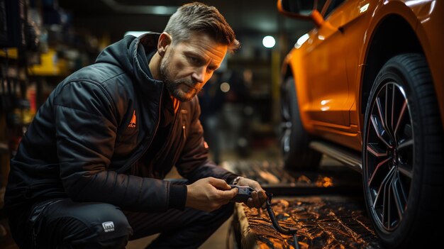 junger bärtiger Mann in einer Jeansjacke