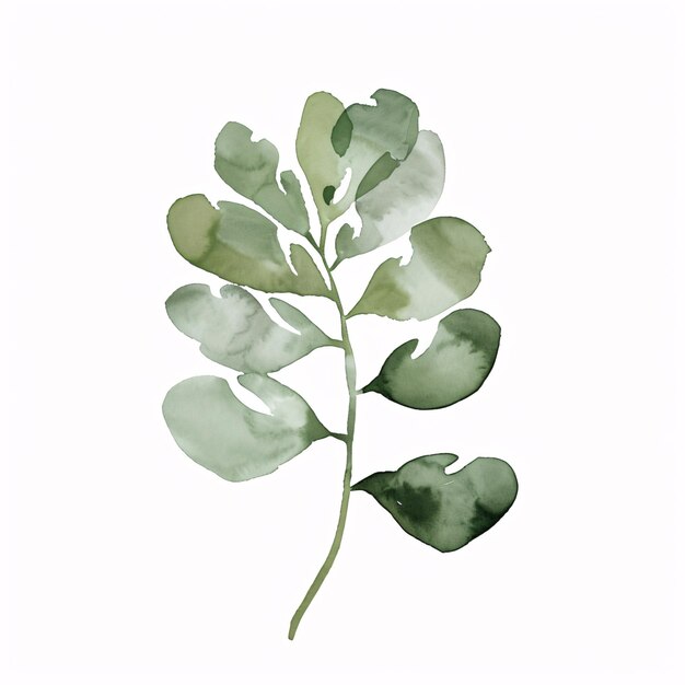 Jungfrauenhaar verlässt die Pflanzen im Aquarell-Stil Handawn-Illustration