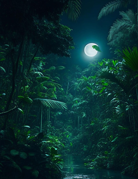 La jungla con luz de luna