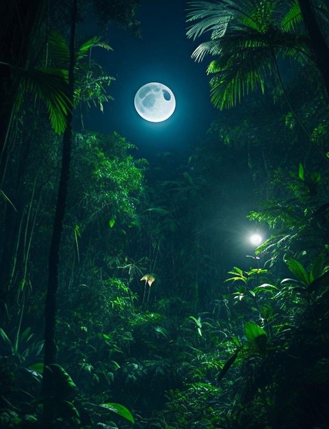 La jungla con luz de luna