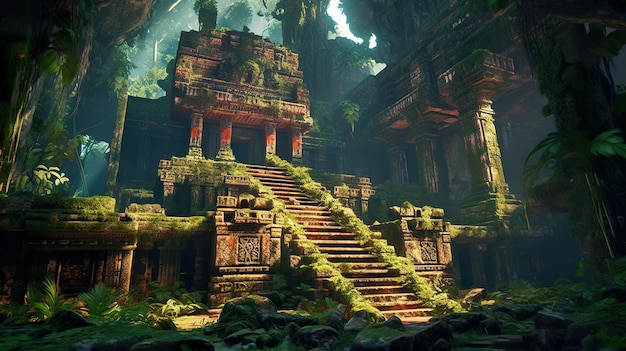 Jungle ruinas descubrimiento ai generar