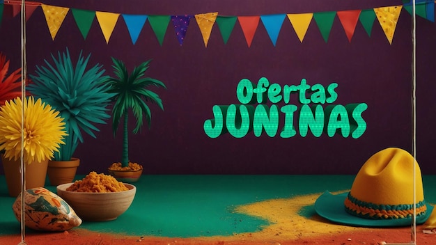 Junina Party-Vorlage für typische brasilianische Feste