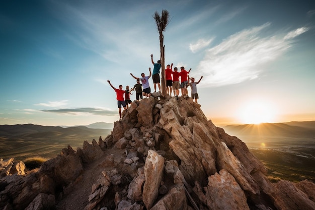 Juntos conquistamos el trabajo en equipo es la clave foto