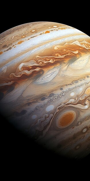 Foto júpiter no espaço uma imagem estupenda ao estilo de jon foster