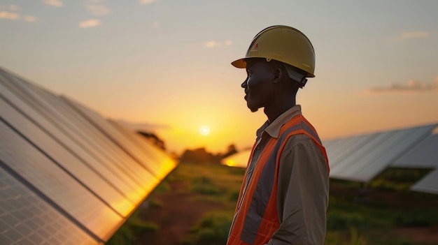 Foto justicia energética imágenes cinematográficas de proyectos de energía renovable que benefician a las comunidades marginadas y a la población desatendida ilustración generada por ia