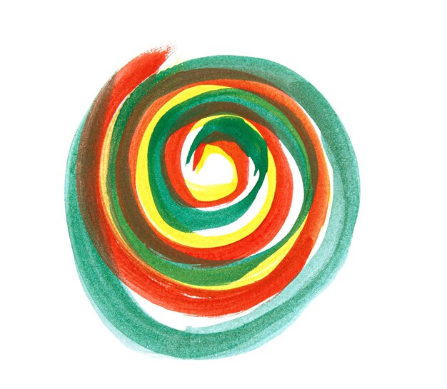 Justo por encima de la toma de caramelos de varios colores contra un fondo blanco