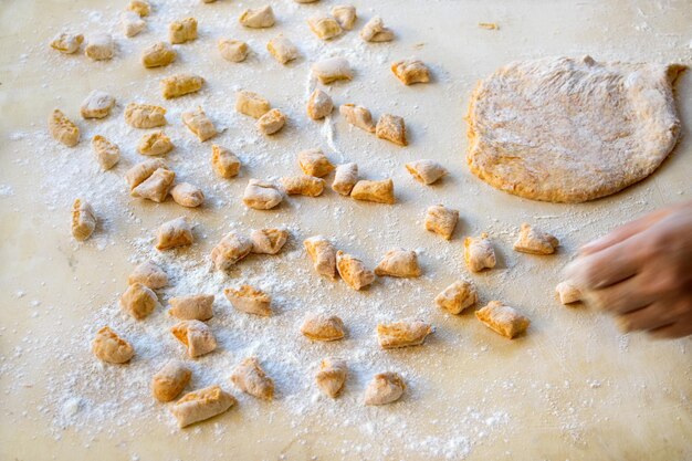 Foto justo por encima de la toma de las galletas