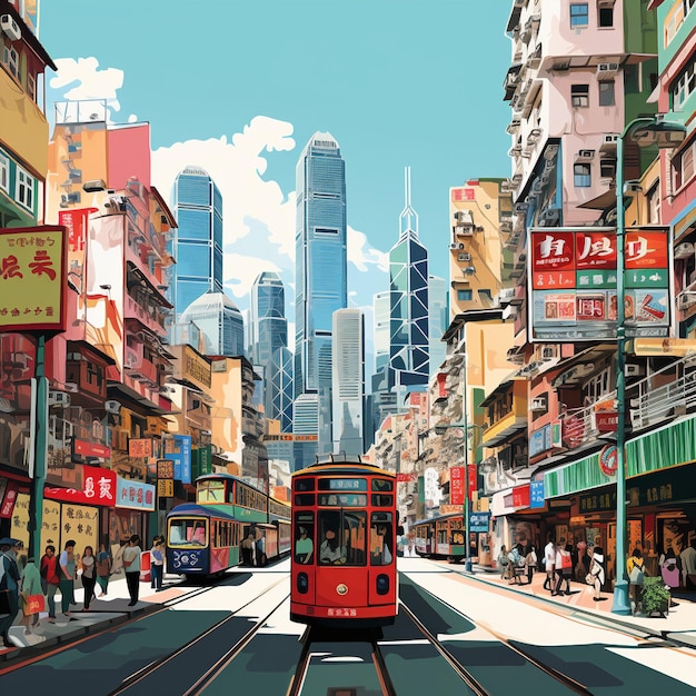 Juxtaposition von Tradition und Modernität in Hongkong