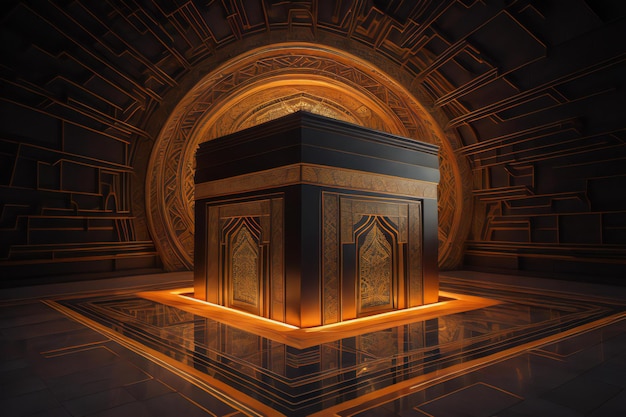 Kaaba lugar sagrado de los musulmanes artículo público de todos los musulmanes generativo ai