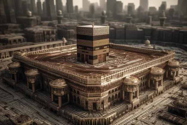 Kaaba en Makkah Hajj musulmanes arabia saudita ai generativo