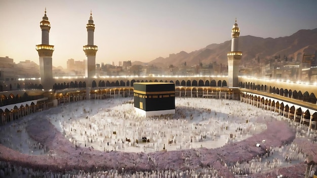 en la Kaaba de la mezquita al haram concepto de islámico