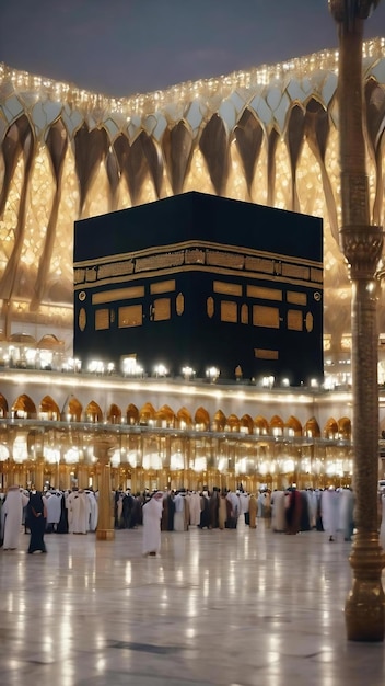 en la Kaaba de la mezquita al haram concepto de islámico