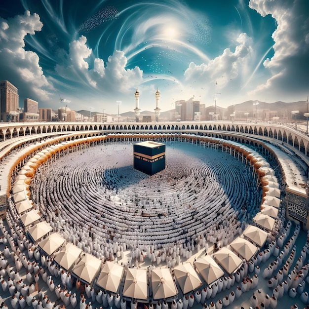 La Kaaba Sagrada en La Meca, Arabia Saudita