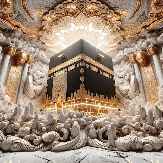 Foto kaabah mekkah moschee alharam hajj ai generator